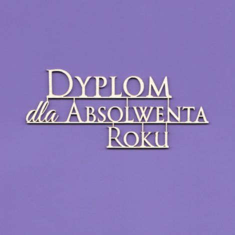 Tekturka Crafty Moly Napis G6 - Dyplom dla Absolwenta Roku